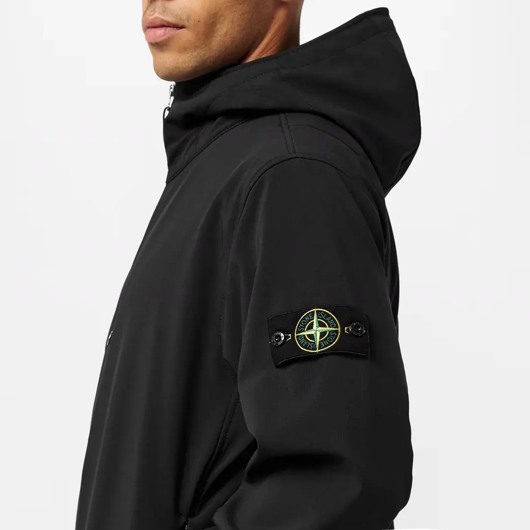 Black jacket sleeve and badge product reference